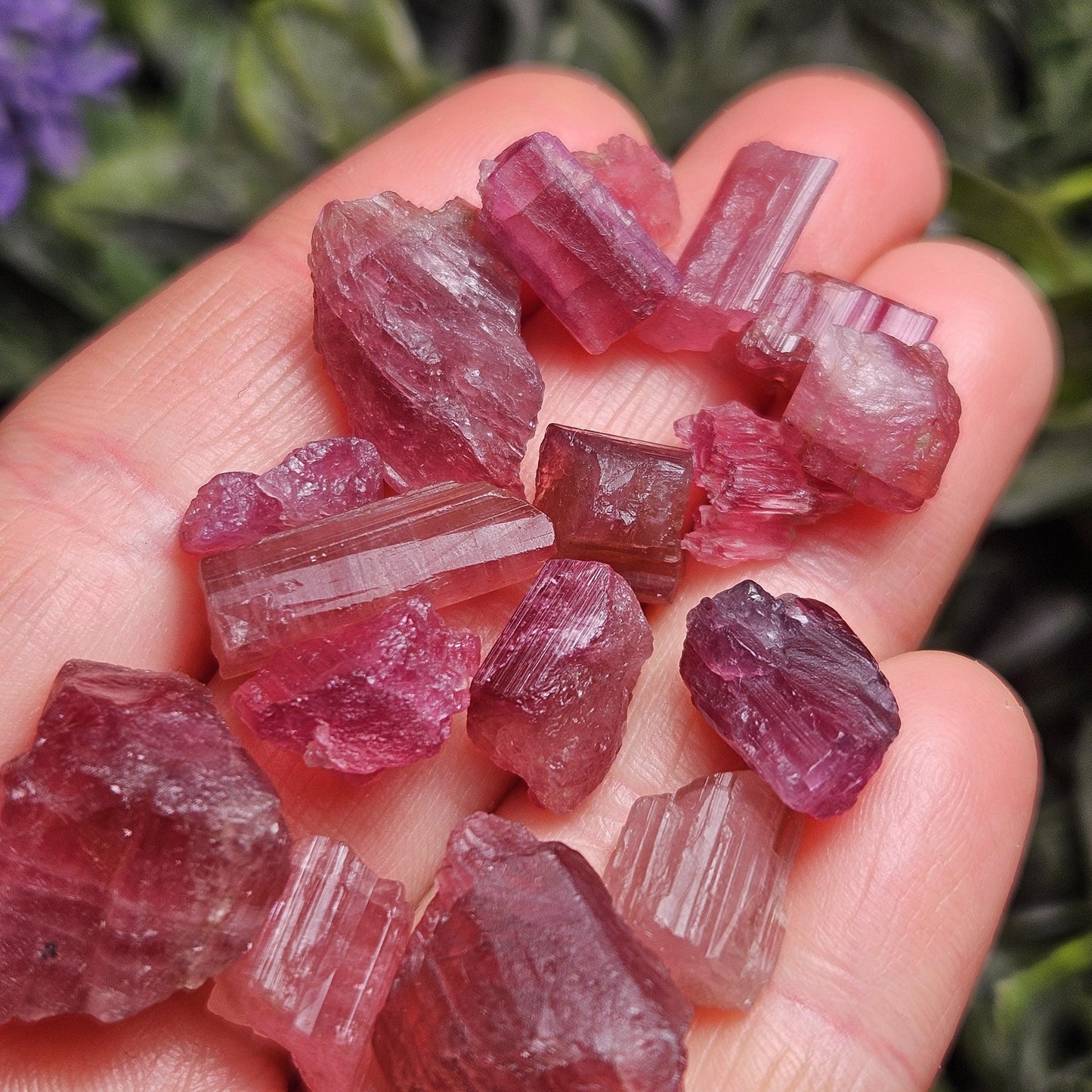 Natural Pink Tourmaline Crystal with Striations, Raw Raspberry Pink Tourmaline Specimen from Brazil