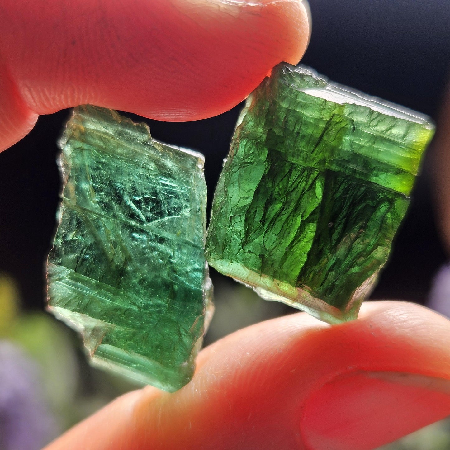 Chrome Green Tourmaline Crystal, Raw Natural Tourmaline from Brazil, Gem Quality Specimen