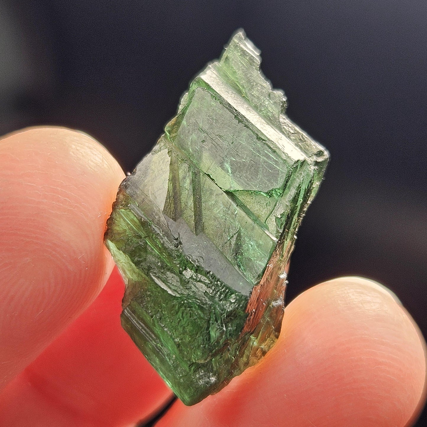 Chrome Green Tourmaline Crystal, Raw Natural Tourmaline from Brazil, Gem Quality Specimen