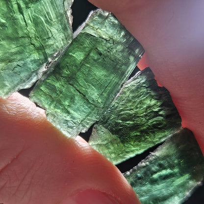 Chrome Green Tourmaline Crystal, Raw Natural Tourmaline from Brazil, Gem Quality Specimen