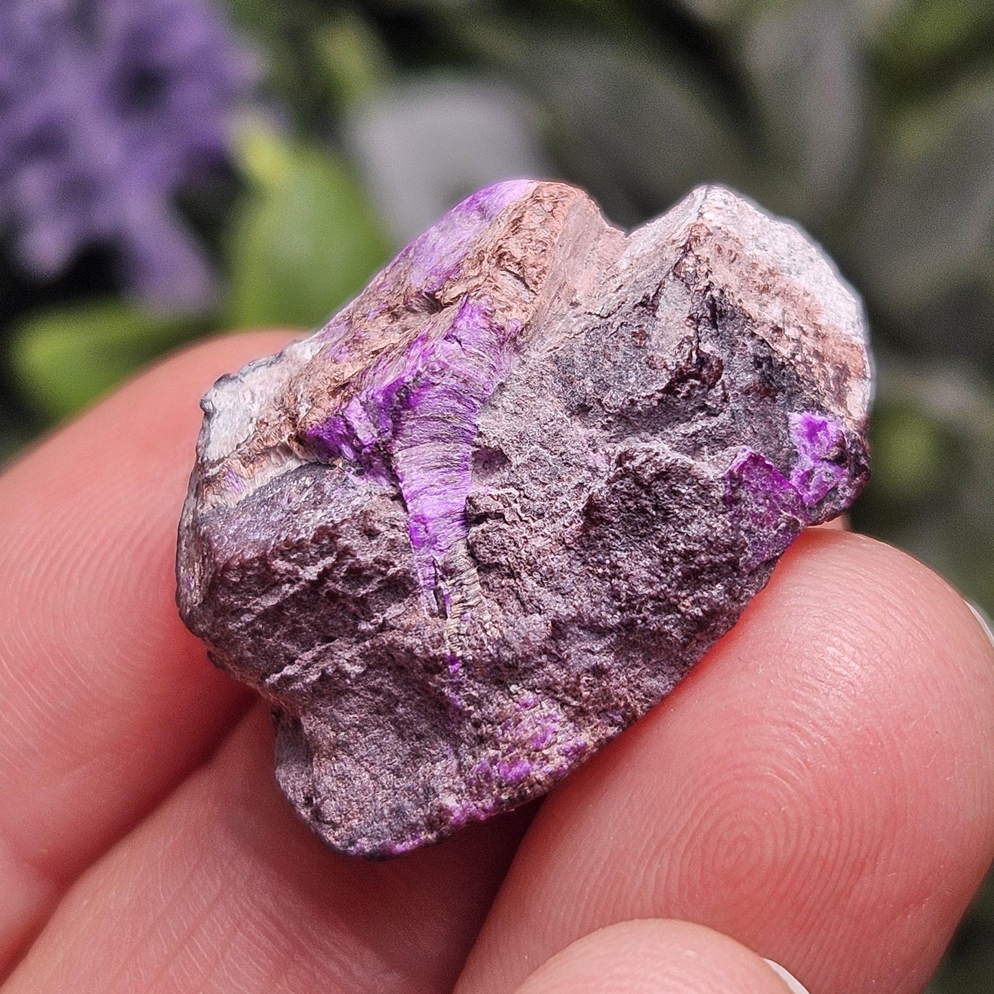 Raw Fibrous Sugilite Specimen 8.11g, Sugilite Crystal from South Africa