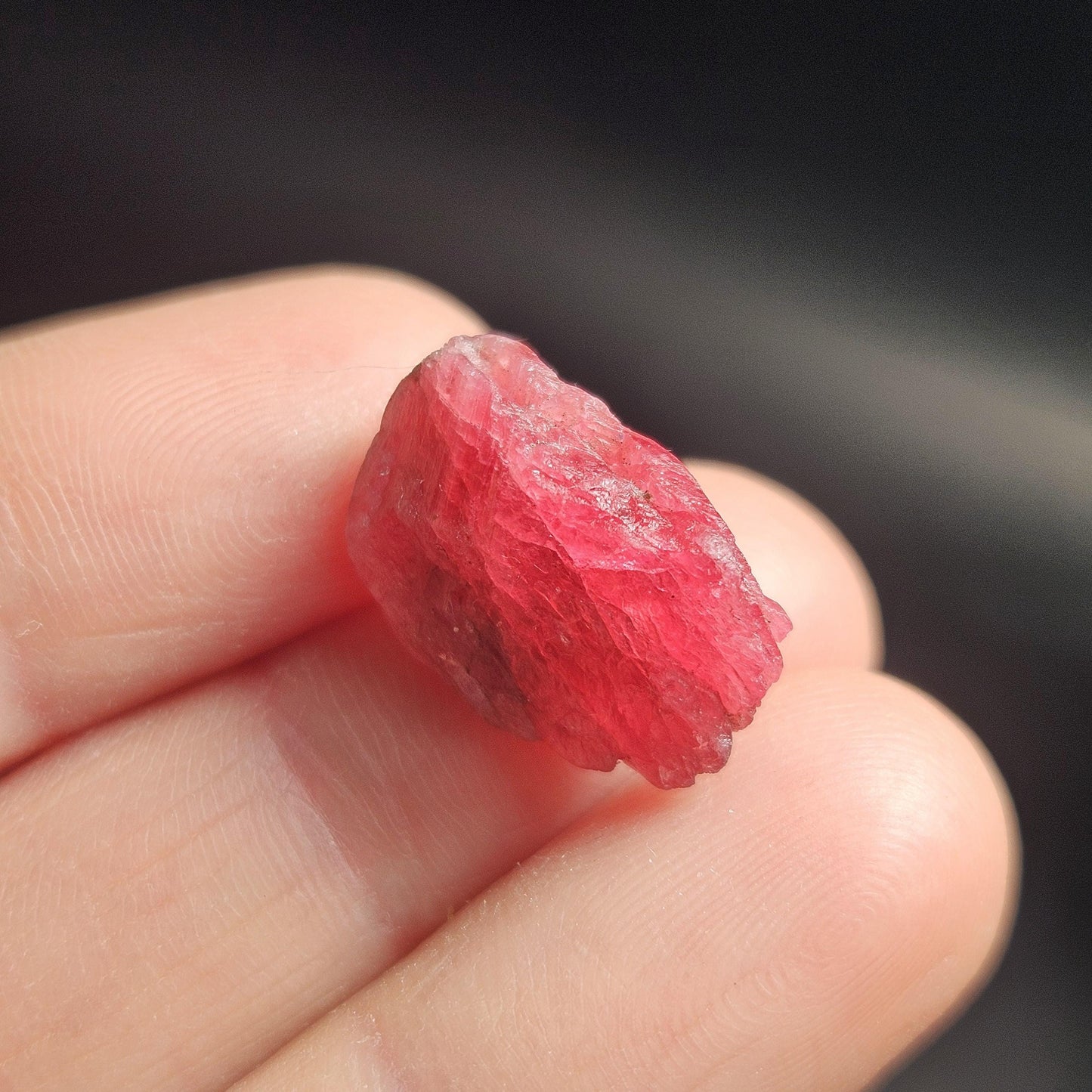Pink Rhodonite Raw Crystal, Natural Rough Gemstone from Brazil