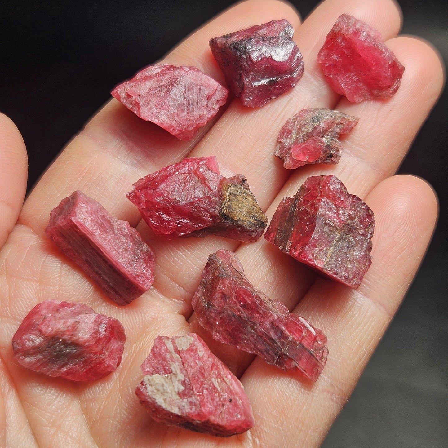 Pink Rhodonite Raw Crystal, Natural Rough Gemstone from Brazil