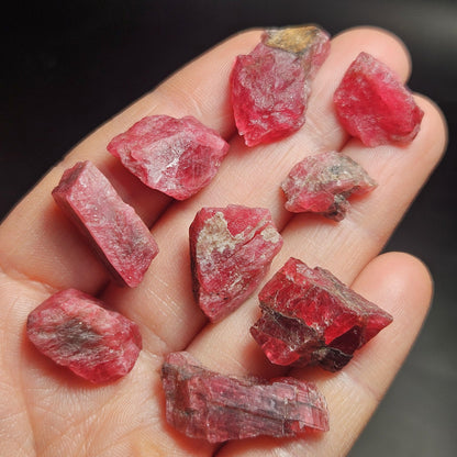 Pink Rhodonite Raw Crystal, Natural Rough Gemstone from Brazil