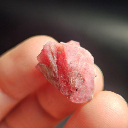 Pink Rhodonite Raw Crystal, Natural Rough Gemstone from Brazil
