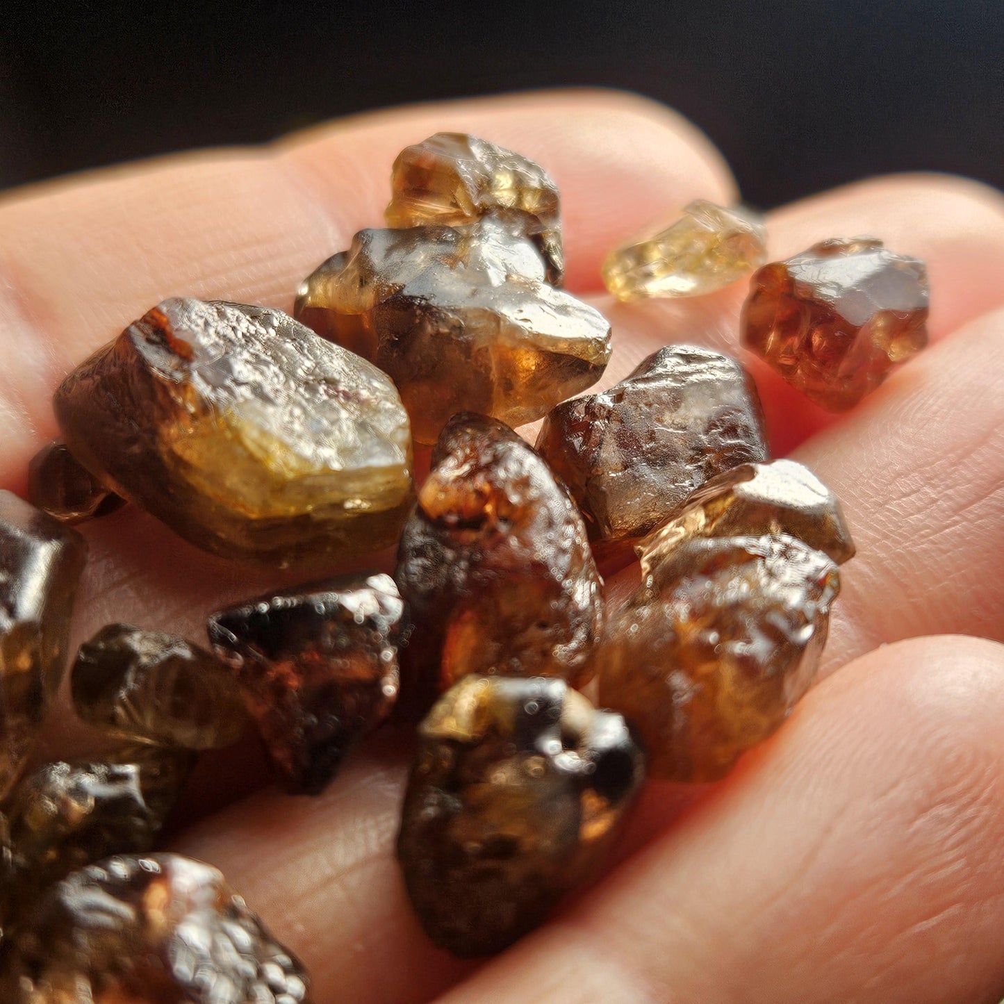 Champagne Zircon Crystal from Nigeria, Alluvial River