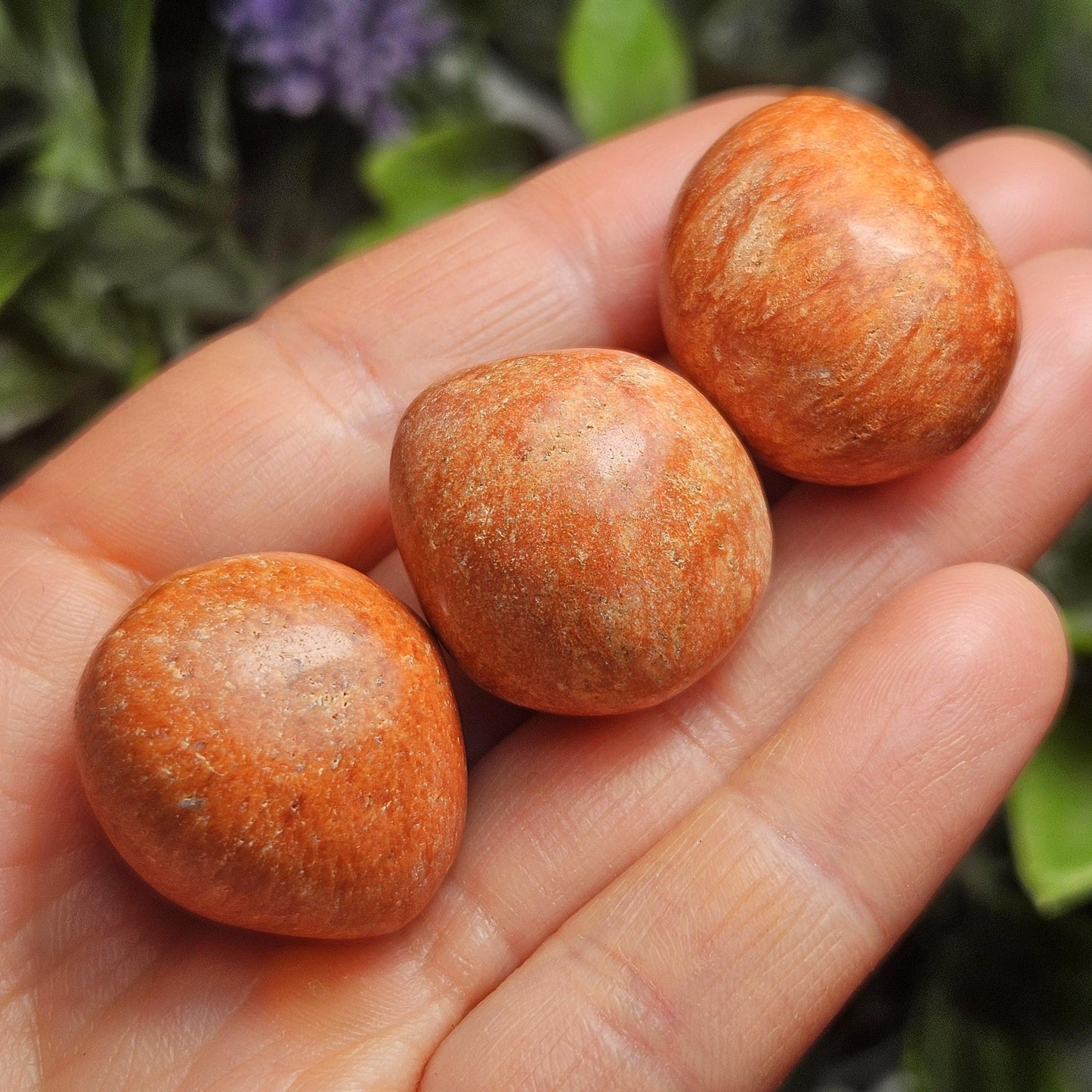 Orange Jasper Crystal from Peru, Tumbled Peach Jasper Specimen