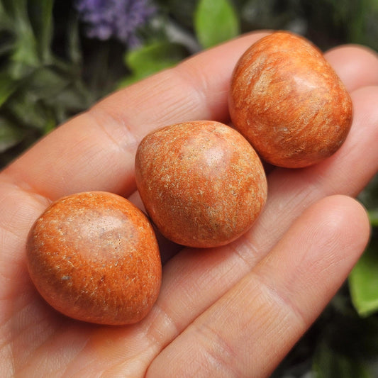 Orange Jasper Crystal from Peru, Tumbled Peach Jasper Specimen