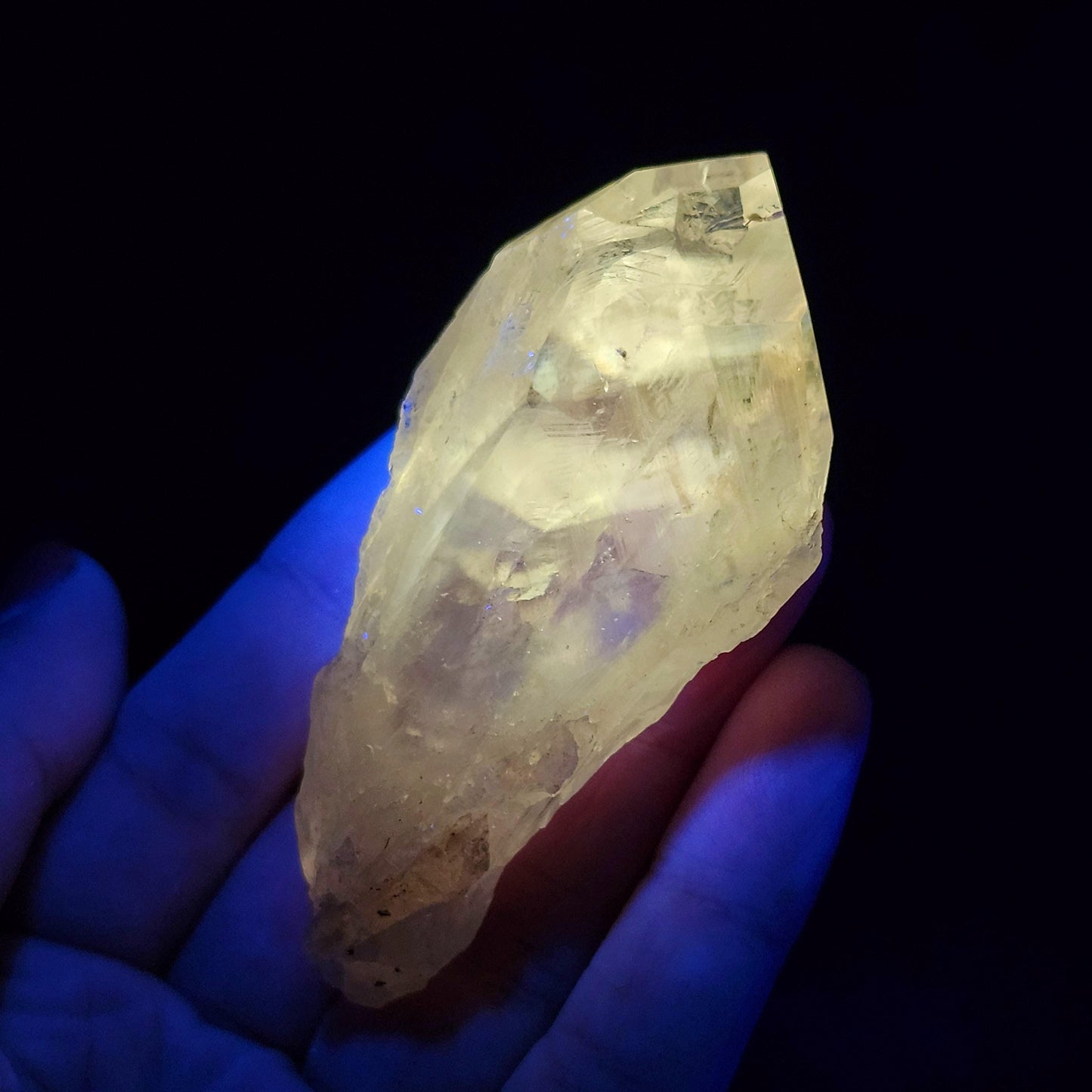 UV Phantom Powellite Amethyst 58g, Bahia Brazil Crystal