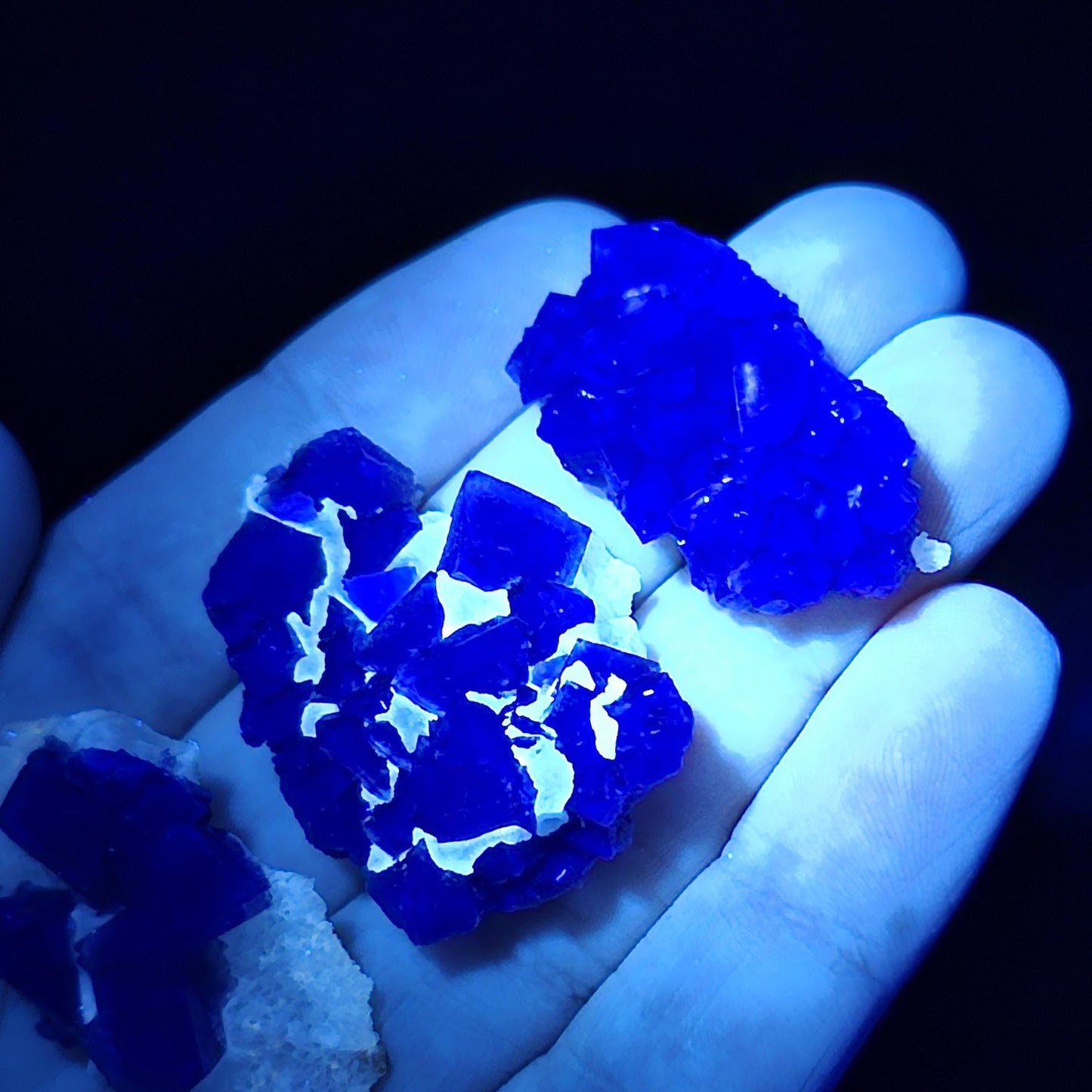 Cubic Purple Fluorite Cluster: UV Reactive, Violet Fluorite Mineral Specimen