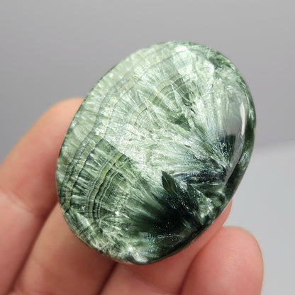 Seraphinite Crystal Cabochon, Jewelry Making Supply