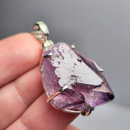 Thunder Bay Amethyst Crystal Pendant, Sterling Silver Amethyst Necklace