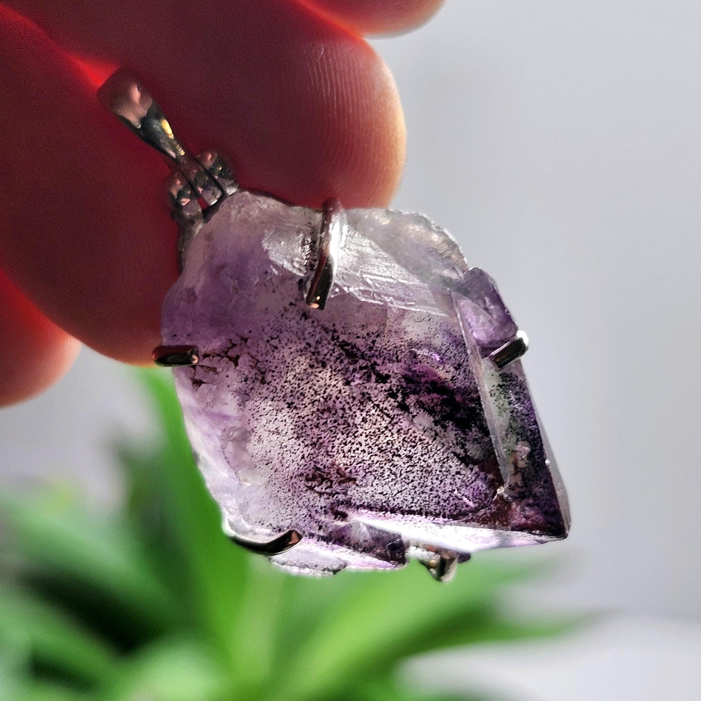Thunder Bay Amethyst Crystal Pendant, Sterling Silver Amethyst Necklace