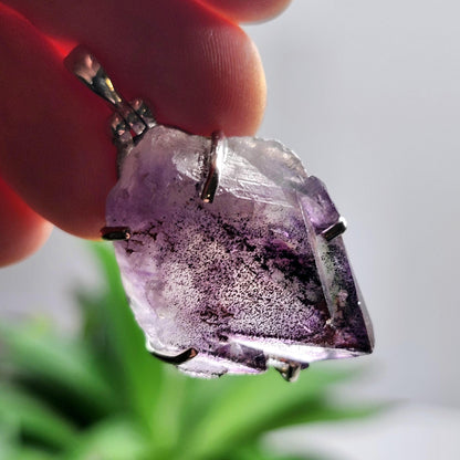Thunder Bay Amethyst Crystal Pendant, Sterling Silver Amethyst Necklace