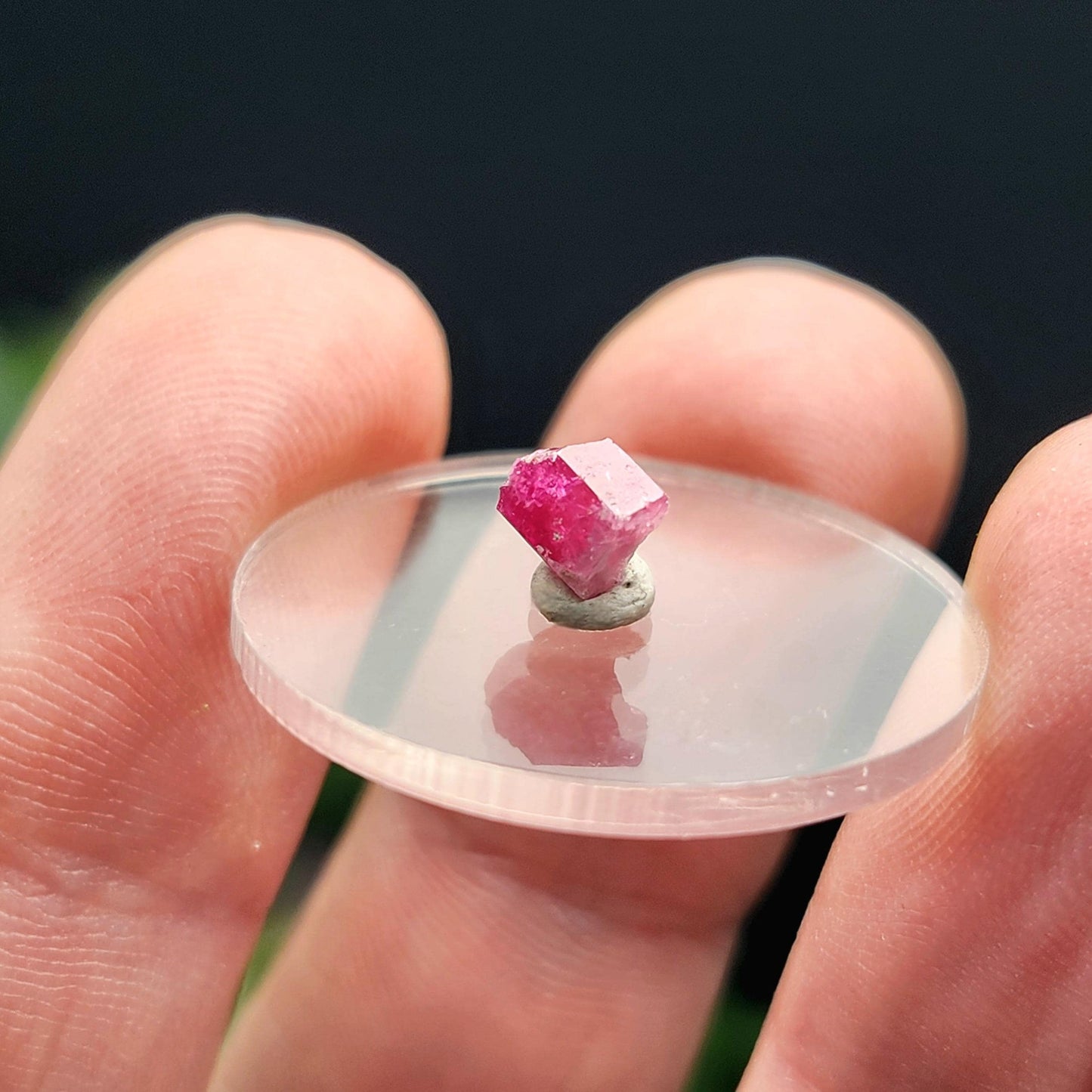 Bixbite Red Beryl Crystal from Utah .55ct, Red Emerald Gemstone
