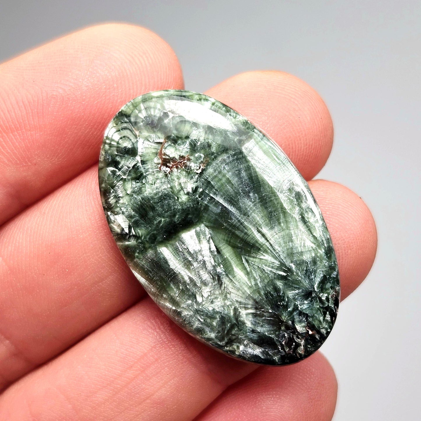Seraphinite Crystal Cabochon, Jewelry Making Supply