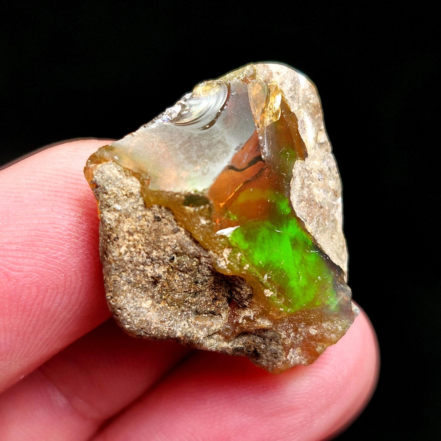 Raw Opal Specimen 5.58g, Welo Opal Crystal from Ethiopia