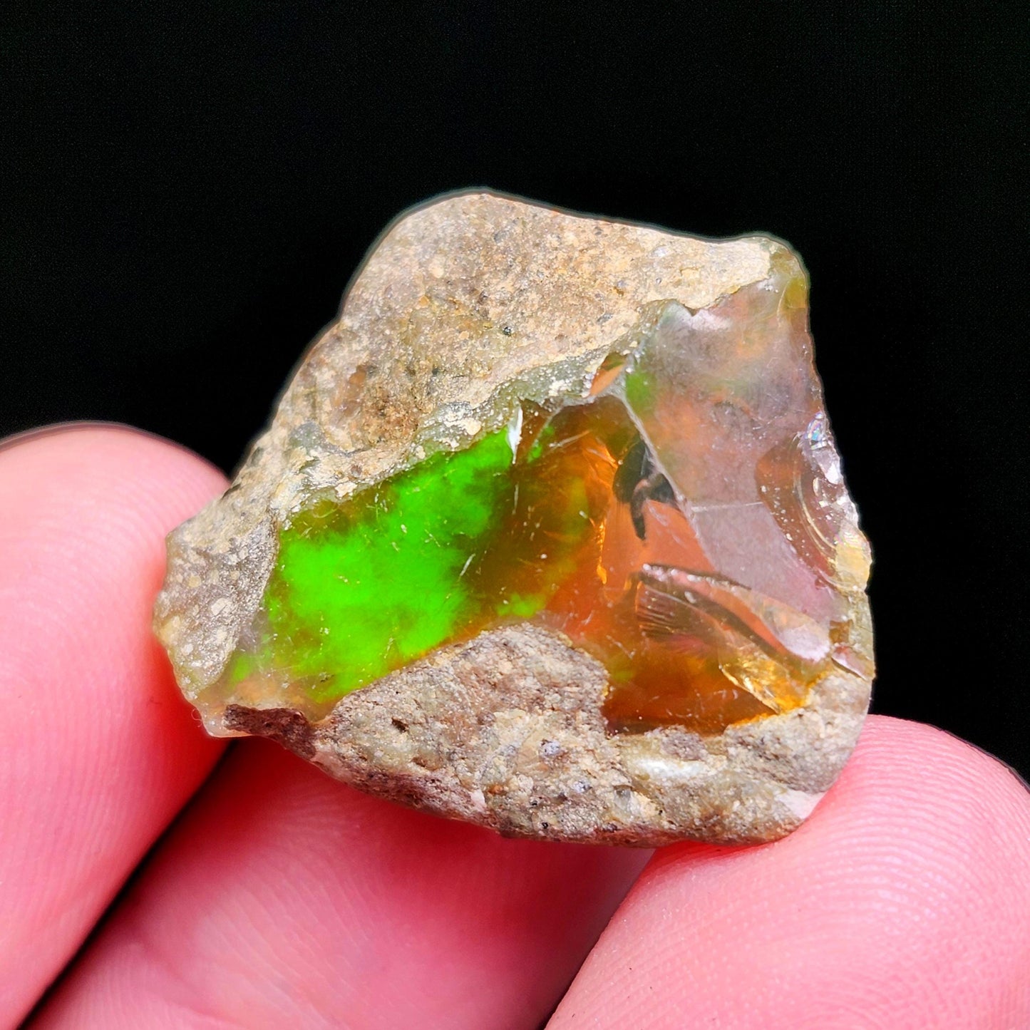 Raw Opal Specimen 5.58g, Welo Opal Crystal from Ethiopia