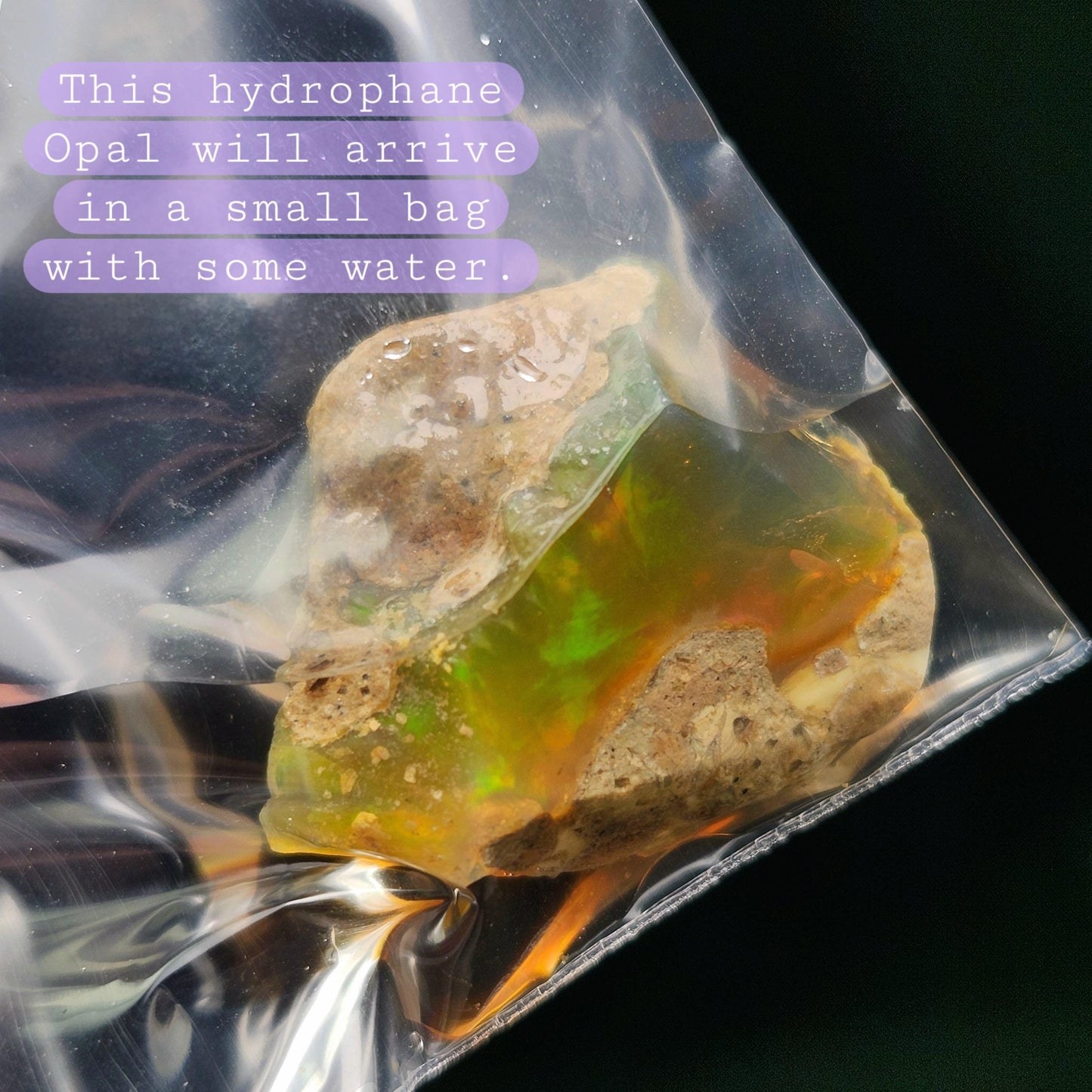 Raw Opal Specimen 5.58g, Welo Opal Crystal from Ethiopia