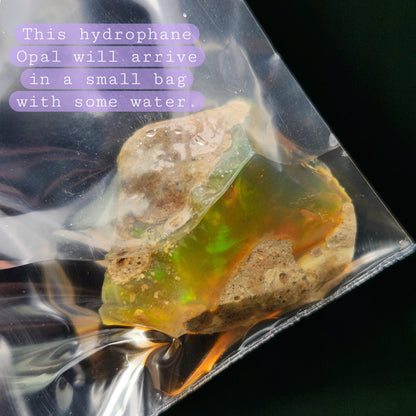 Raw Opal Specimen 5.58g, Welo Opal Crystal from Ethiopia