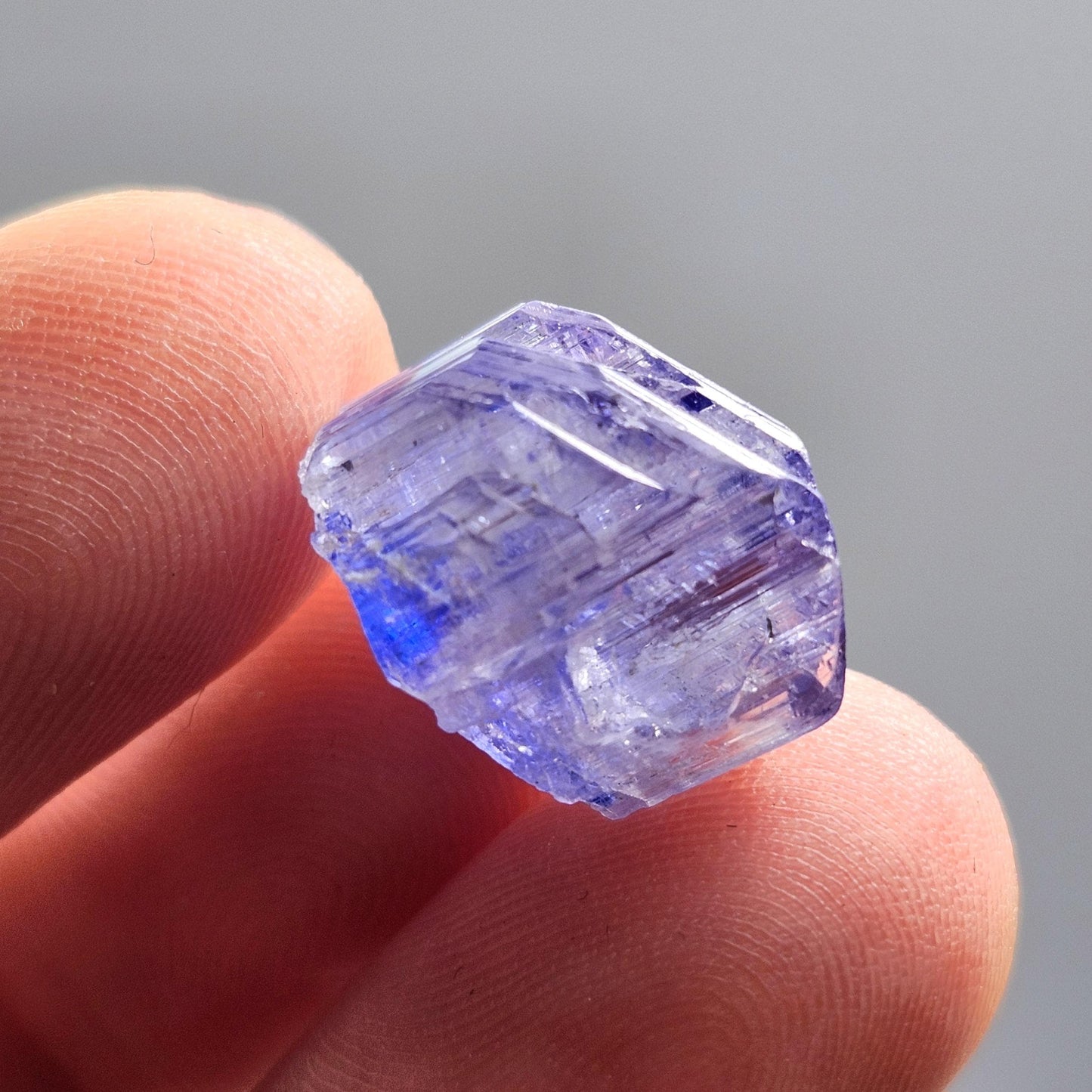 Indigo Tanzanite Crystal 3.3g, Raw Terminated Bi color Tanzanite Specimen