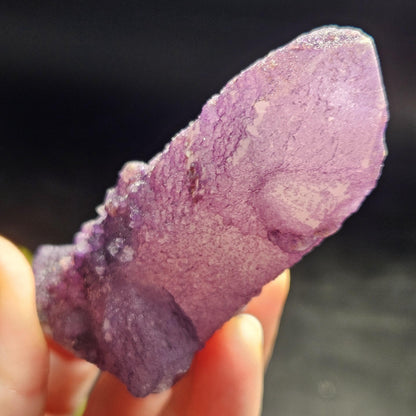 Purple Fluorite on Candle Quartz from Inner Mongolia, 130g