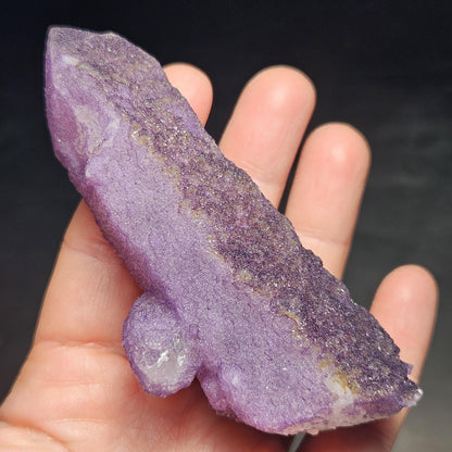 Purple Fluorite on Candle Quartz from Inner Mongolia, 130g