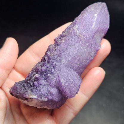 Purple Fluorite on Candle Quartz from Inner Mongolia, 130g