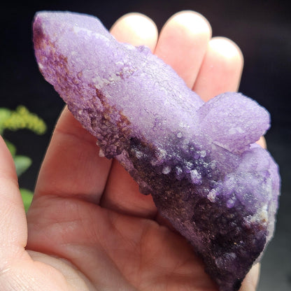 Purple Fluorite on Candle Quartz from Inner Mongolia, 130g
