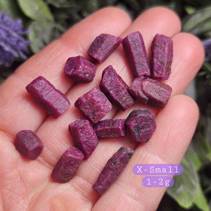 Raw Ruby Crystal Specimen: Natural Burgundy Ruby Stone, Red Corundum