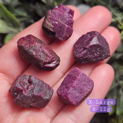 Raw Ruby Crystal Specimen: Natural Burgundy Ruby Stone, Red Corundum