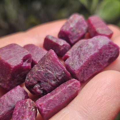 Raw Ruby Crystal Specimen: Natural Burgundy Ruby Stone, Red Corundum