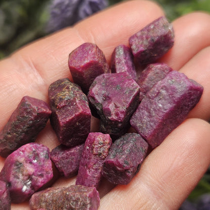 Raw Ruby Crystal Specimen: Natural Burgundy Ruby Stone, Red Corundum