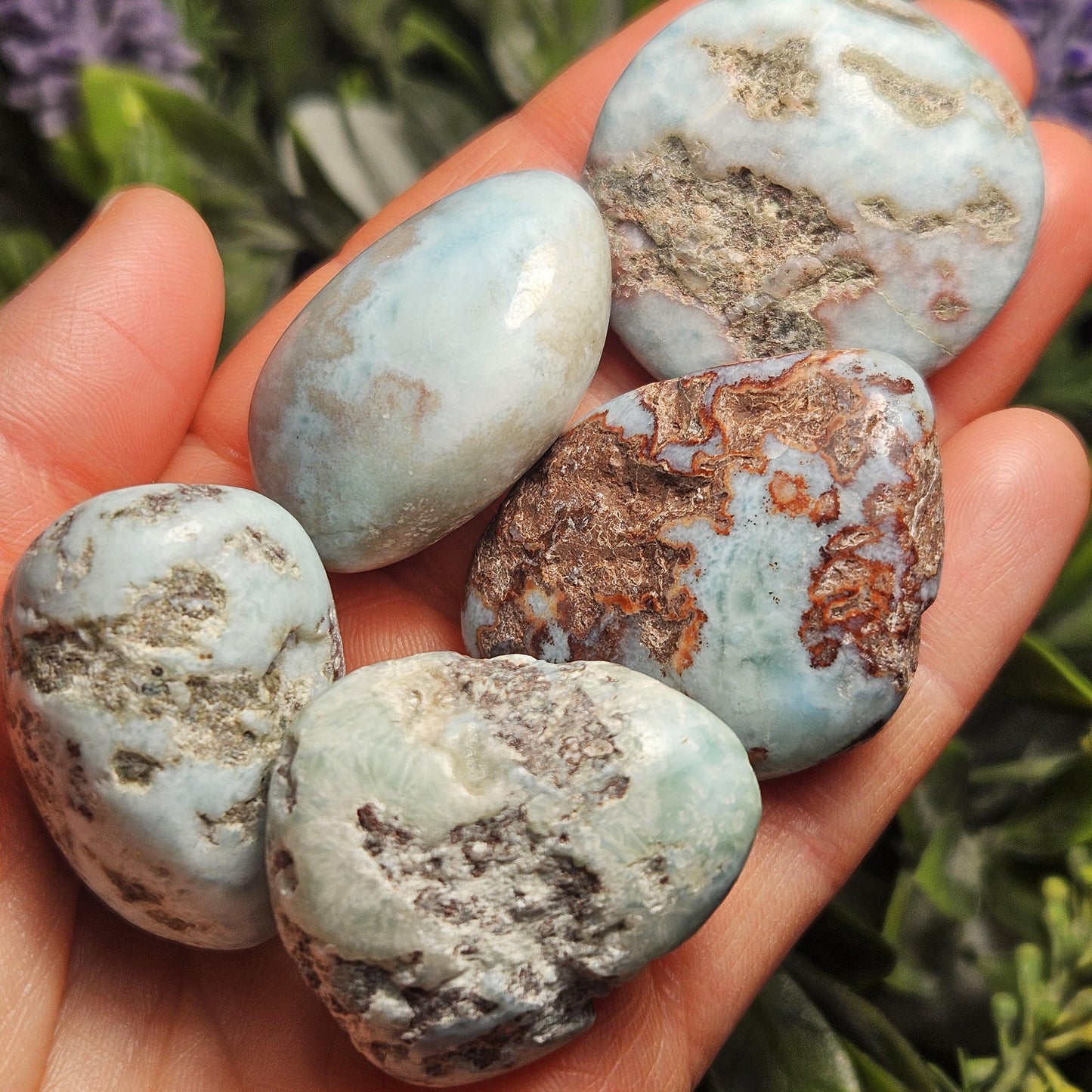 Polished Larimar Tumbled Stone, 1