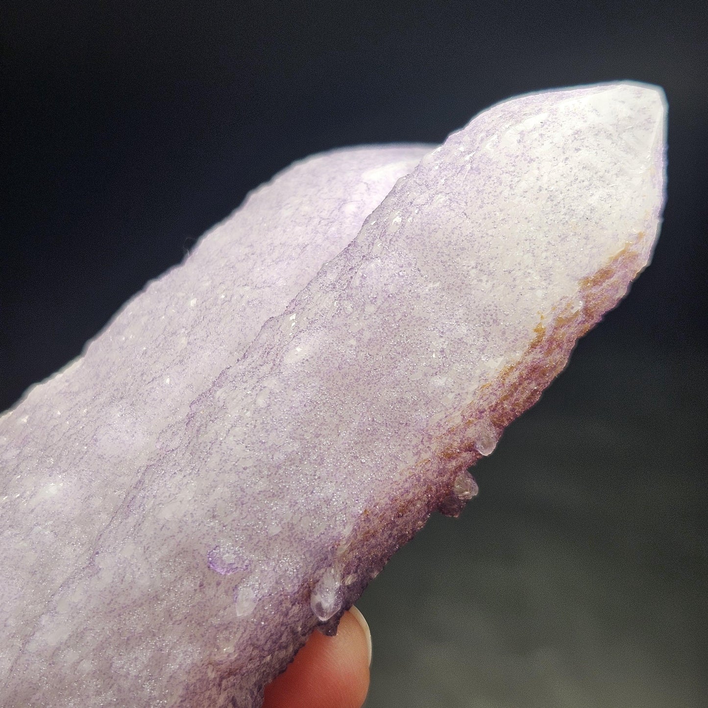 Twinned Purple Fluorite on Candle Quartz from Inner Mongolia, 231g