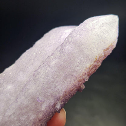 Twinned Purple Fluorite on Candle Quartz from Inner Mongolia, 231g