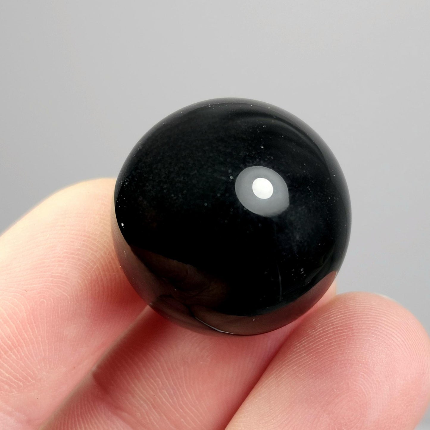 Black Obsidian Sphere, Polished Obsidian Crystal: Natural Volcanic Glass