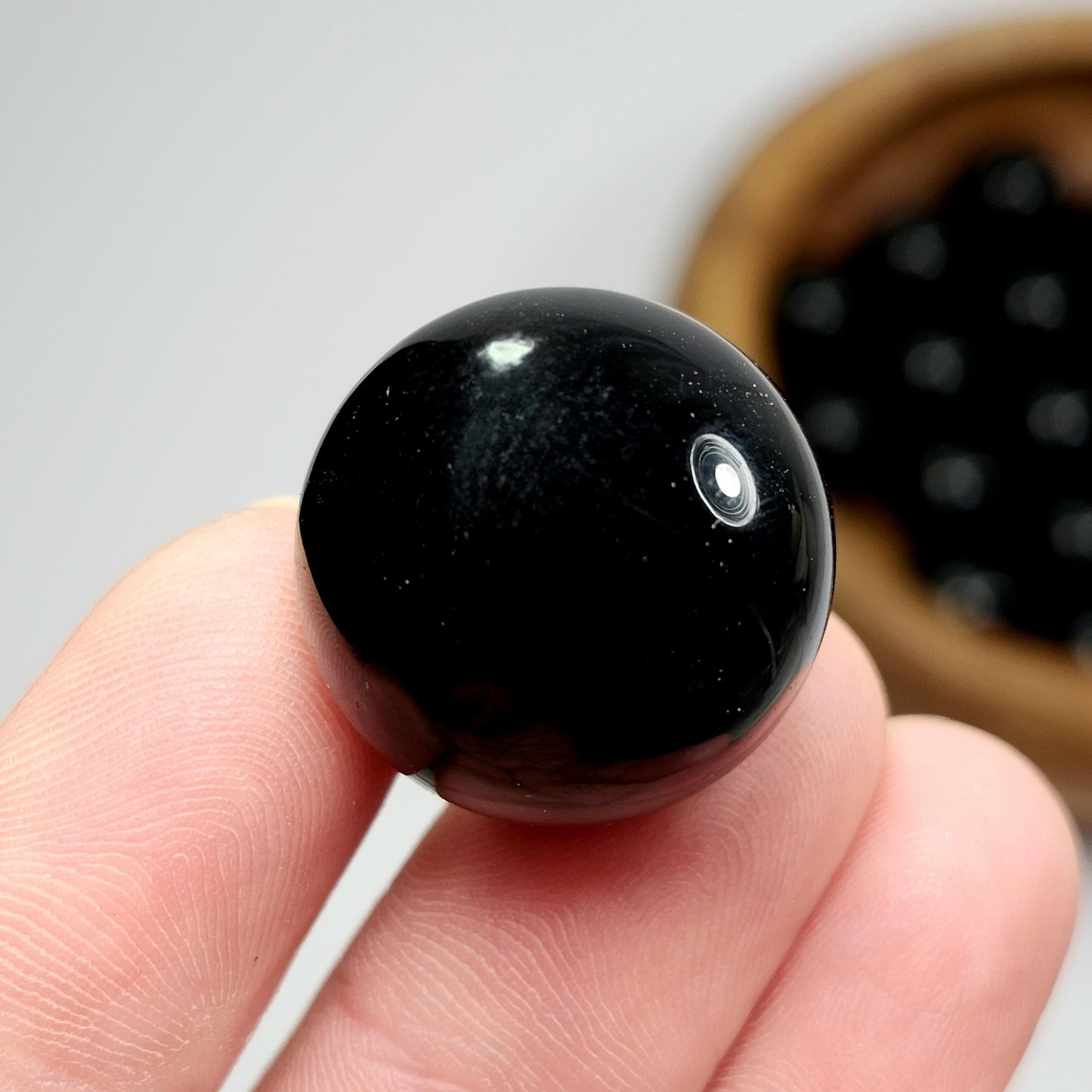 Black Obsidian Sphere, Polished Obsidian Crystal: Natural Volcanic Glass