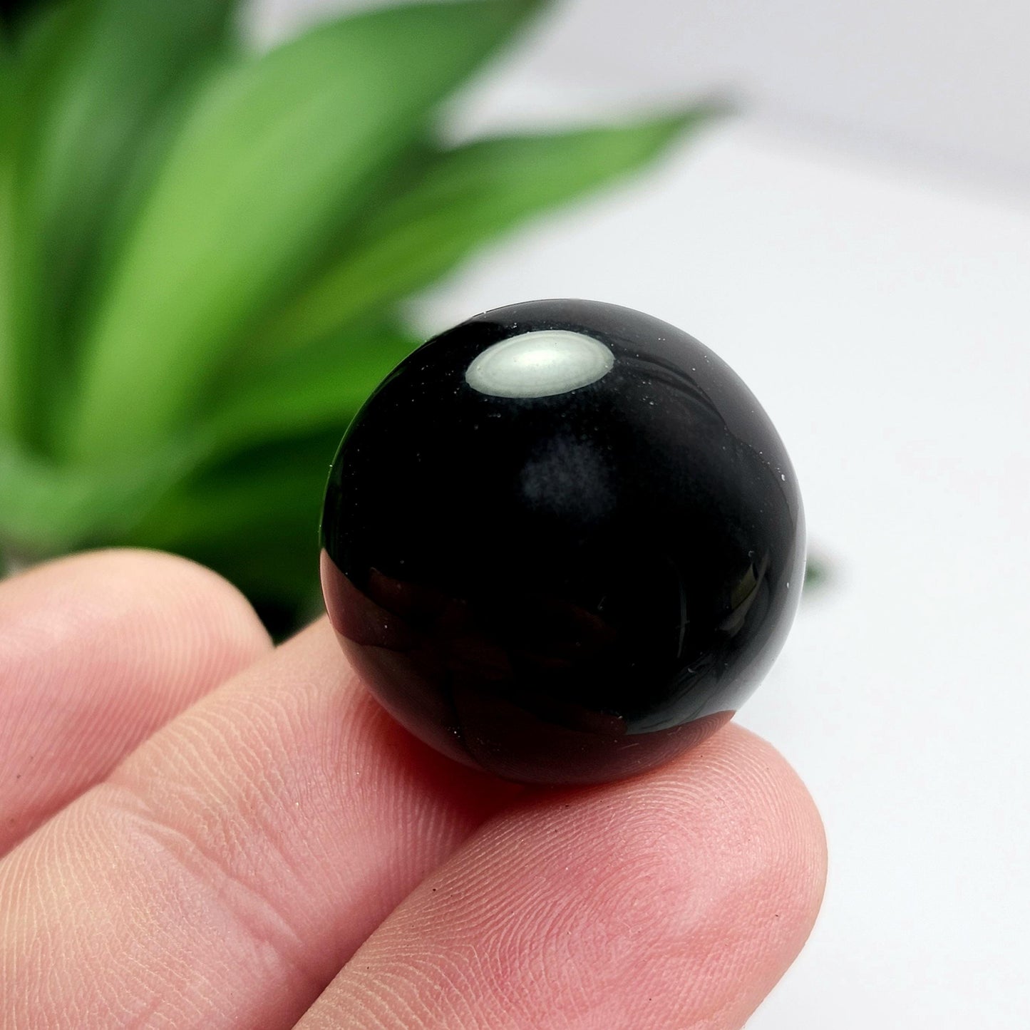 Black Obsidian Sphere, Polished Obsidian Crystal: Natural Volcanic Glass