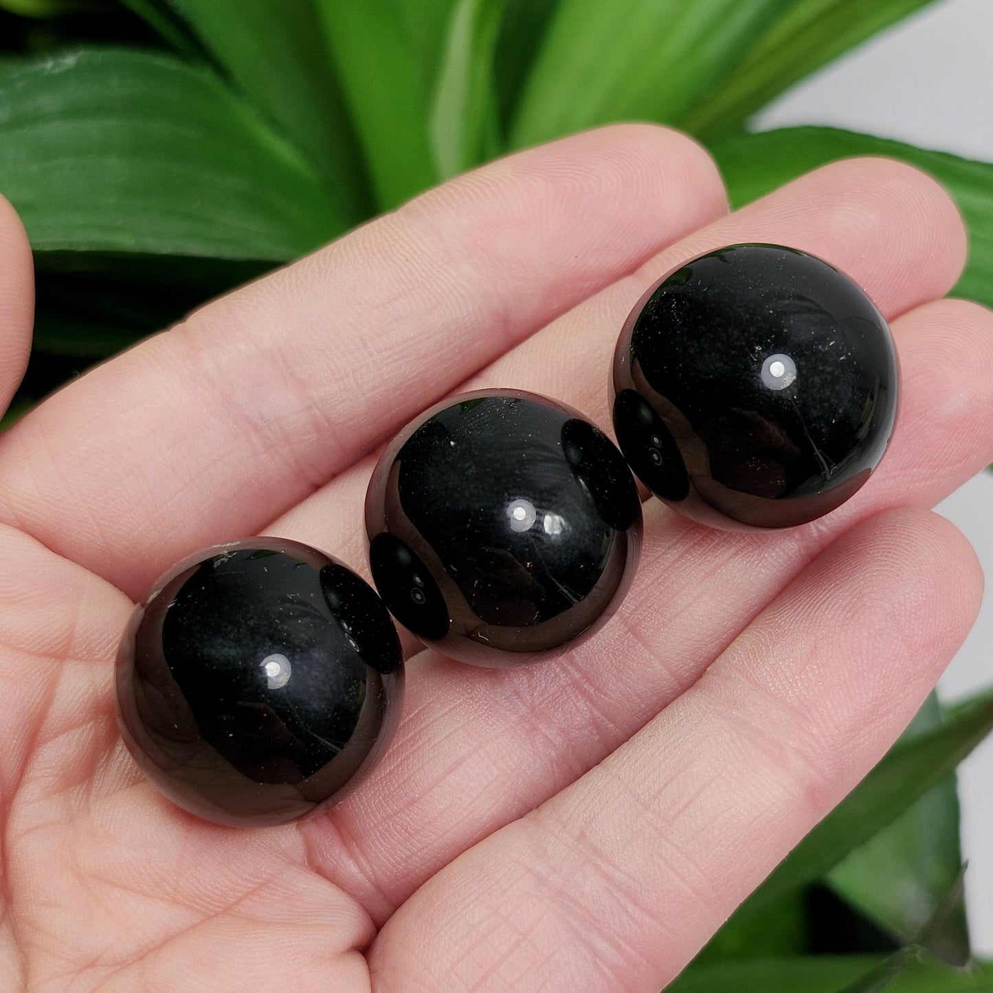 Black Obsidian Sphere, Polished Obsidian Crystal: Natural Volcanic Glass