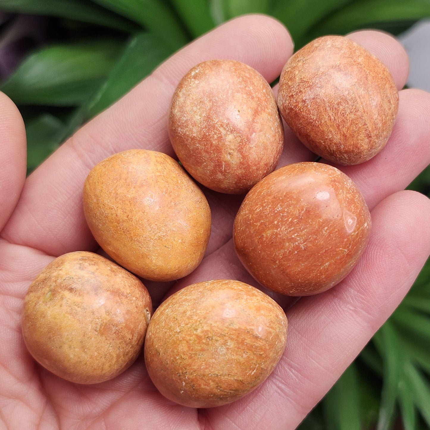Orange Jasper Crystal from Peru, Tumbled Peach Jasper Specimen