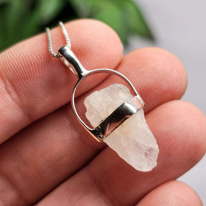 Phenacite Pendant, Nigerian Phenakite Crystal Sterling Silver Necklace