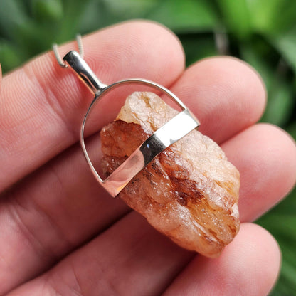 HUGE Phenacite Pendant 9.78g, Nigerian Phenakite Crystal Sterling Silver Necklace