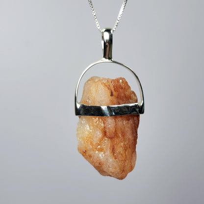 Phenacite Pendant 9.78g, Nigerian Phenakite Crystal Sterling Silver Necklace