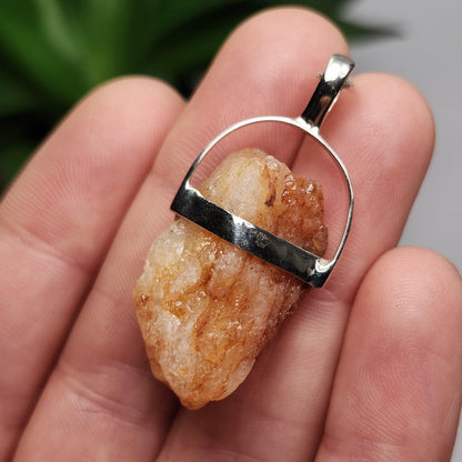 Phenacite Pendant 9.78g, Nigerian Phenakite Crystal Sterling Silver Necklace