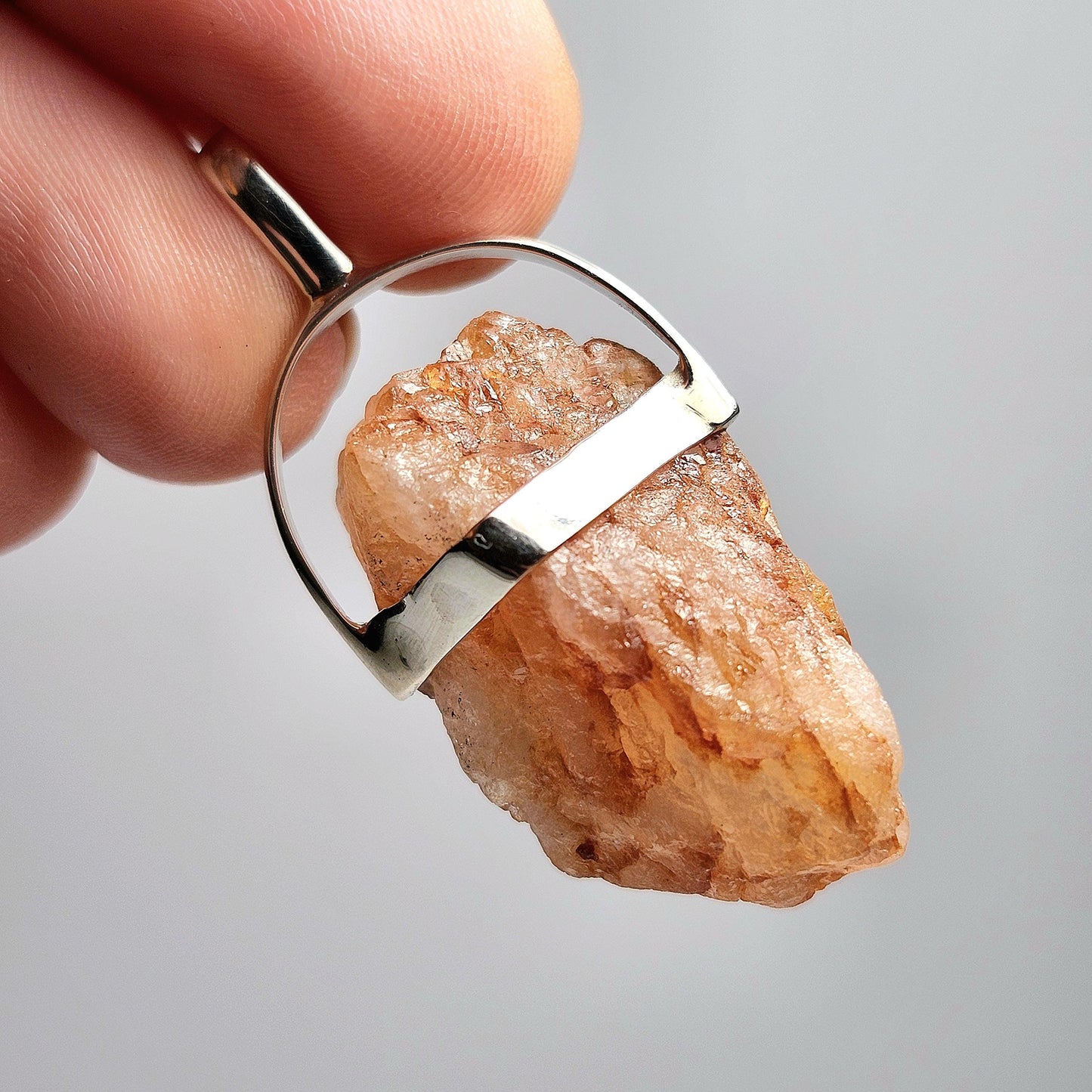 HUGE Phenacite Pendant 9.78g, Nigerian Phenakite Crystal Sterling Silver Necklace