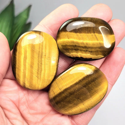 Polished Tiger's Eye Crystal, Tigers Eye Palm Stone