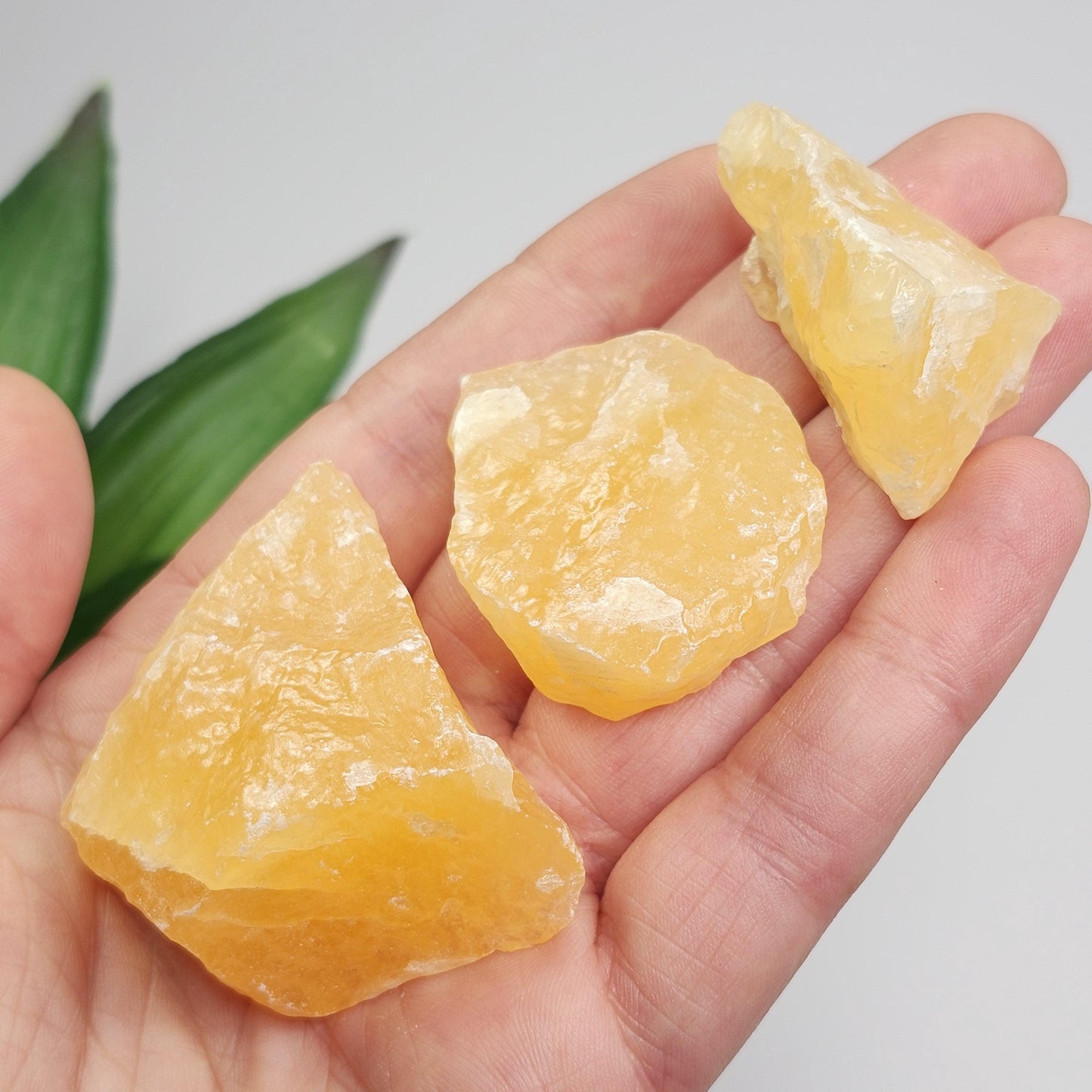 Orange Calcite Specimen, Raw Honey Calcite Crystal