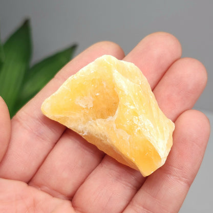 Orange Calcite Specimen, Raw Honey Calcite Crystal