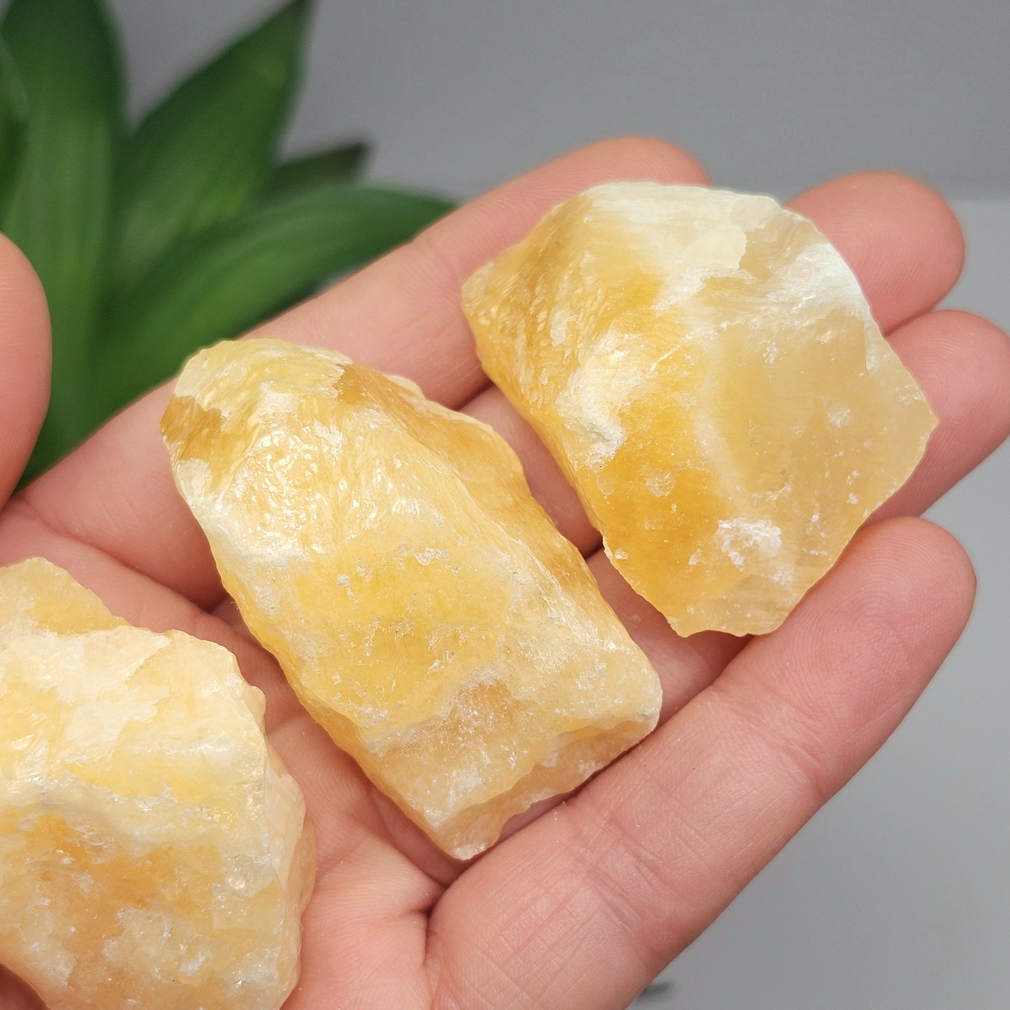 Orange Calcite Specimen, Raw Honey Calcite Crystal